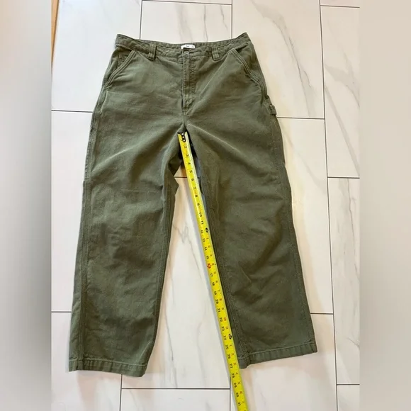 Aritzia Green Straight Leg Pants - Picture 11 of 12